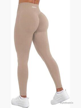 Seamless Compression Leggings, Tummy Control, Mid Rise Yoga Pants